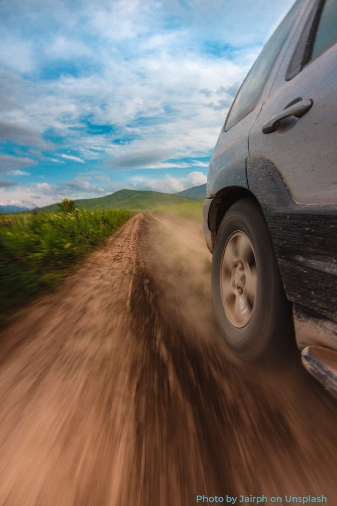 learning plan for 2025: very fast moving car on the dusty road